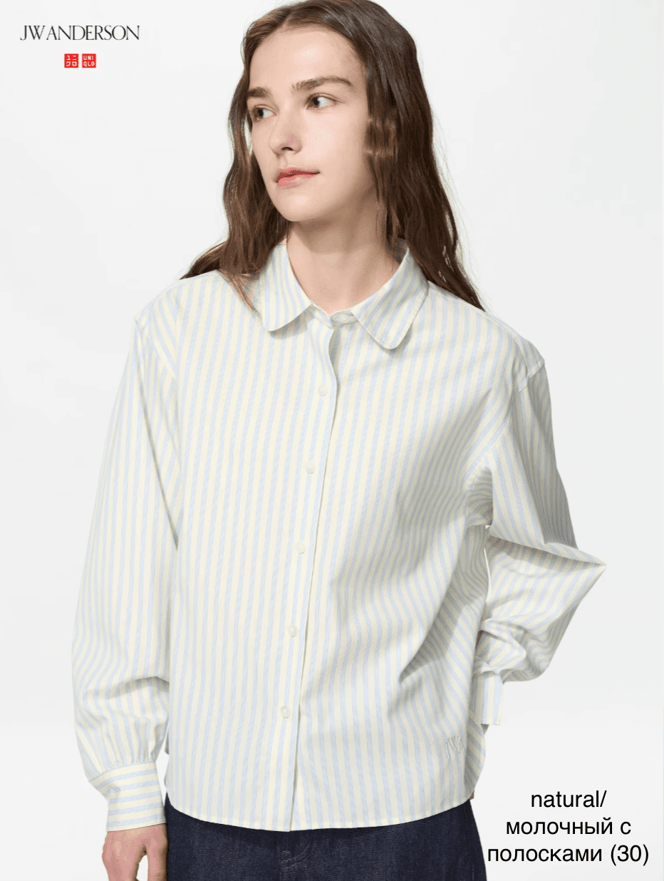 Хлопковая укороченная рубашка JW Anderson